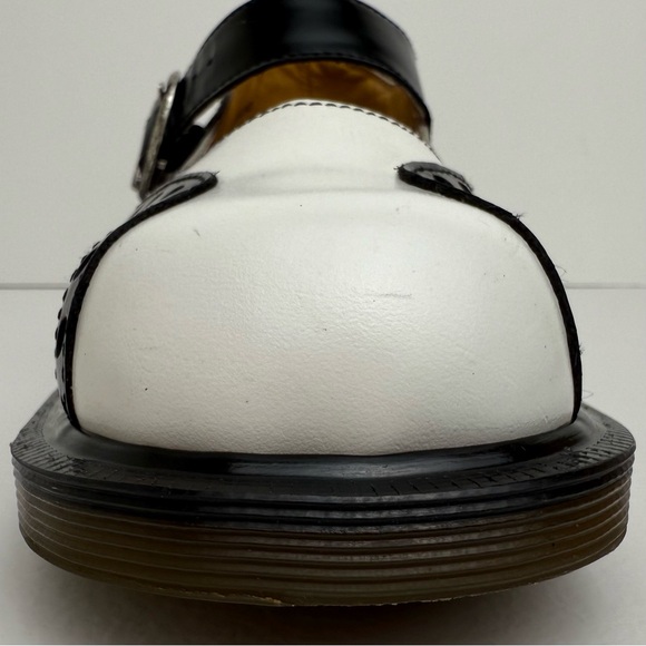 Vintage Dr. Martens England 8307 Black White Wingtip Heel Mary Janes Shoes UK 4 - Picture 9 of 16